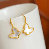 ER303 24KT Butterfly Drop Earring for Wedding, Birthday, Mother