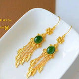 ER365 Vintage Tassel 24KT Drop Earrings