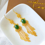 ER365 Vintage Tassel 24KT Drop Earrings
