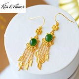 ER365 Vintage Tassel 24KT Drop Earrings