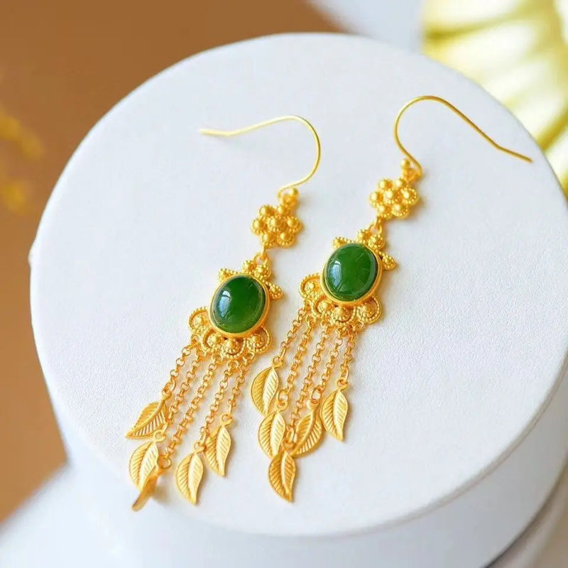 ER365 Vintage Tassel 24KT Drop Earrings