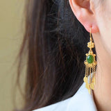 ER365 Vintage Tassel 24KT Drop Earrings