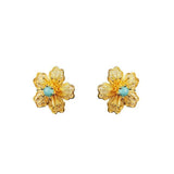 ER375 Vintage Flower 24KT Stud Earrings