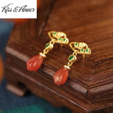 Vintage Orchid 24KT Stud Earrings for Women