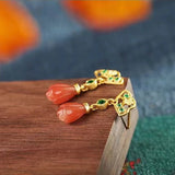 Vintage Orchid 24KT Stud Earrings for Women