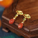 Vintage Orchid 24KT Stud Earrings for Women