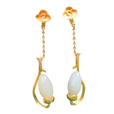 ER80 Vintage Flower 24KT Stud Earrings