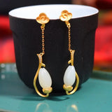 ER80 Vintage Flower 24KT Stud Earrings