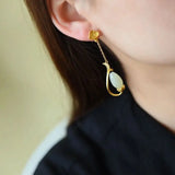 ER80 Vintage Flower 24KT Stud Earrings