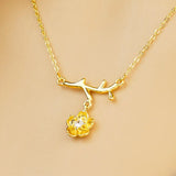 JS16 Flower Jewelry Set: Ring, Earrings, Necklace - 24KT Gold - Gift for Her