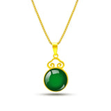 NK109 Vintage Round 24KT Pendant Necklace