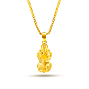 NK11 Fine Jewelry PIXIU Coin 24KT Chain Pendant Necklaces