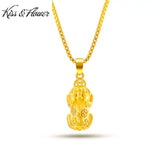 NK11 Fine Jewelry PIXIU Coin 24KT Chain Pendant Necklaces