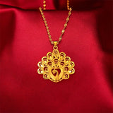 NK130 Peacock 24KT Pendant Necklace