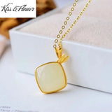 NK175 Vintage Square 24KT Necklace