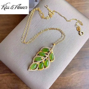 NK179 Vintage Leaves 24KT Necklace Gift for Women Bride Mother