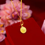 NK18 Round FU 24KT Pendant Necklace