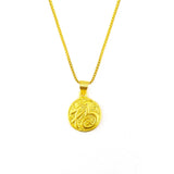 NK18 Round FU 24KT Pendant Necklace