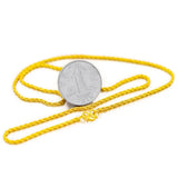 Vintage 24KT Thin Twist Chain Necklace for Women - Fine Jewelry Gift