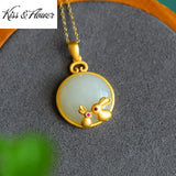 NK278 24KT Rabbit Necklace Gift for Her