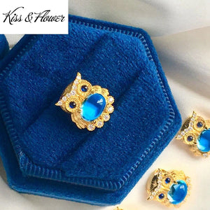NK307 Owl Jade 24KT Necklace for Woman Bride Mother Birthday Wedding Gift