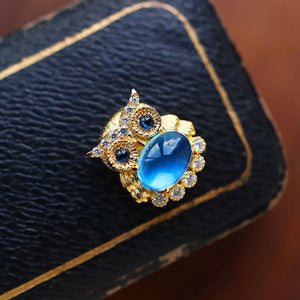 NK307 Owl Jade 24KT Necklace for Woman Bride Mother Birthday Wedding Gift