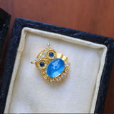 NK307 Owl Jade 24KT Necklace for Woman Bride Mother Birthday Wedding Gift