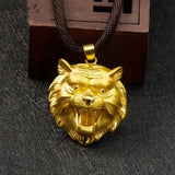 NK313 Tiger 24KT Pendant Necklace - Hot Woman Man Party Birthday Wedding Gift