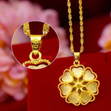 NK48 Vintage Flower 24KT Pendant Necklaces