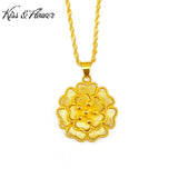 NK48 Vintage Flower 24KT Pendant Necklaces