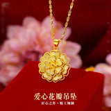 NK48 Vintage Flower 24KT Pendant Necklaces