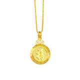 NK54 Vintage 24KT Pendant Necklace for Woman Girl Birthday Wedding Gift