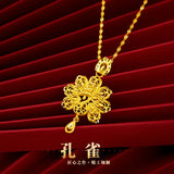 NK59 Fine Jewelry Peacock 24KT Pendant Necklaces