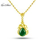 NK68 Flower Pendant Necklace 24KT Women's Jewelry Gift