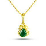 NK68 Flower Pendant Necklace 24KT Women's Jewelry Gift