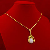 NK68 Flower Pendant Necklace 24KT Women's Jewelry Gift