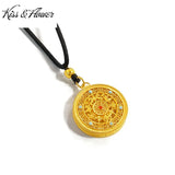 Vintage Hollow 24KT Pendant Charm Jewelry Gift