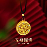 Vintage Hollow 24KT Pendant Charm Jewelry Gift