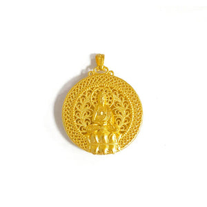 Vintage Buddha 24KT Pendant Charm Fine Man Father Party Gift