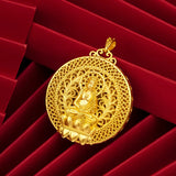 Vintage Buddha 24KT Pendant Charm Fine Man Father Party Gift