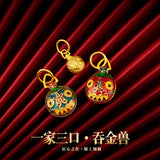 PD13 24KT Fortune Gobbler Pendant Charm Gift for Woman Girl Mother