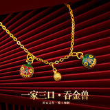PD13 24KT Fortune Gobbler Pendant Charm Gift for Woman Girl Mother