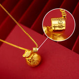 PD23 24KT Fortune Bag Pendant Charm Gift
