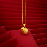 PD23 24KT Fortune Bag Pendant Charm Gift