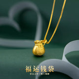 PD23 24KT Fortune Bag Pendant Charm Gift