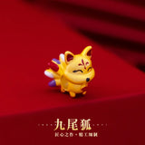 PD26 24KT Pendant Charm Rabbit Bear Dress DIY Jewelry Gift