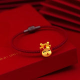 PD26 24KT Pendant Charm Rabbit Bear Dress DIY Jewelry Gift
