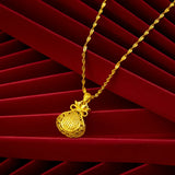 PD30 Hollow Lucky Bag 24KT Pendant Charm NO CHAIN