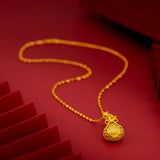 PD30 Hollow Lucky Bag 24KT Pendant Charm NO CHAIN