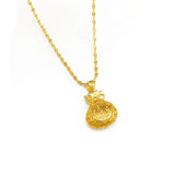 PD30 Hollow Lucky Bag 24KT Pendant Charm NO CHAIN